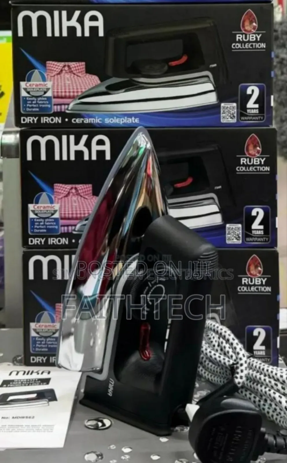 *Mika Dry Iron Ceramic Soleplate