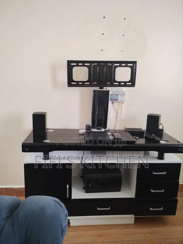 Black and White Tv Stand