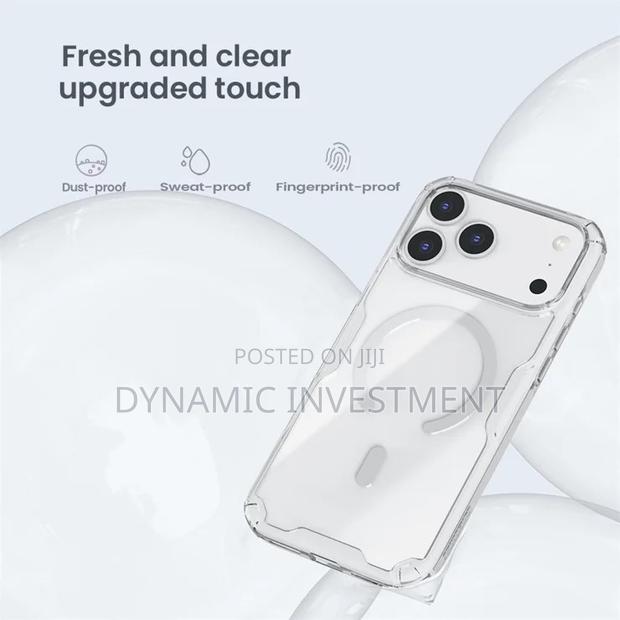 Apple iPhone 17 Pro Tpu Nilkin Clear Magsafe Shockproof Case - thumbnail 2