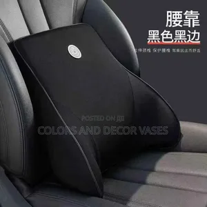 Black Lumbar Support Pillow for Car Seats or Office Chairs