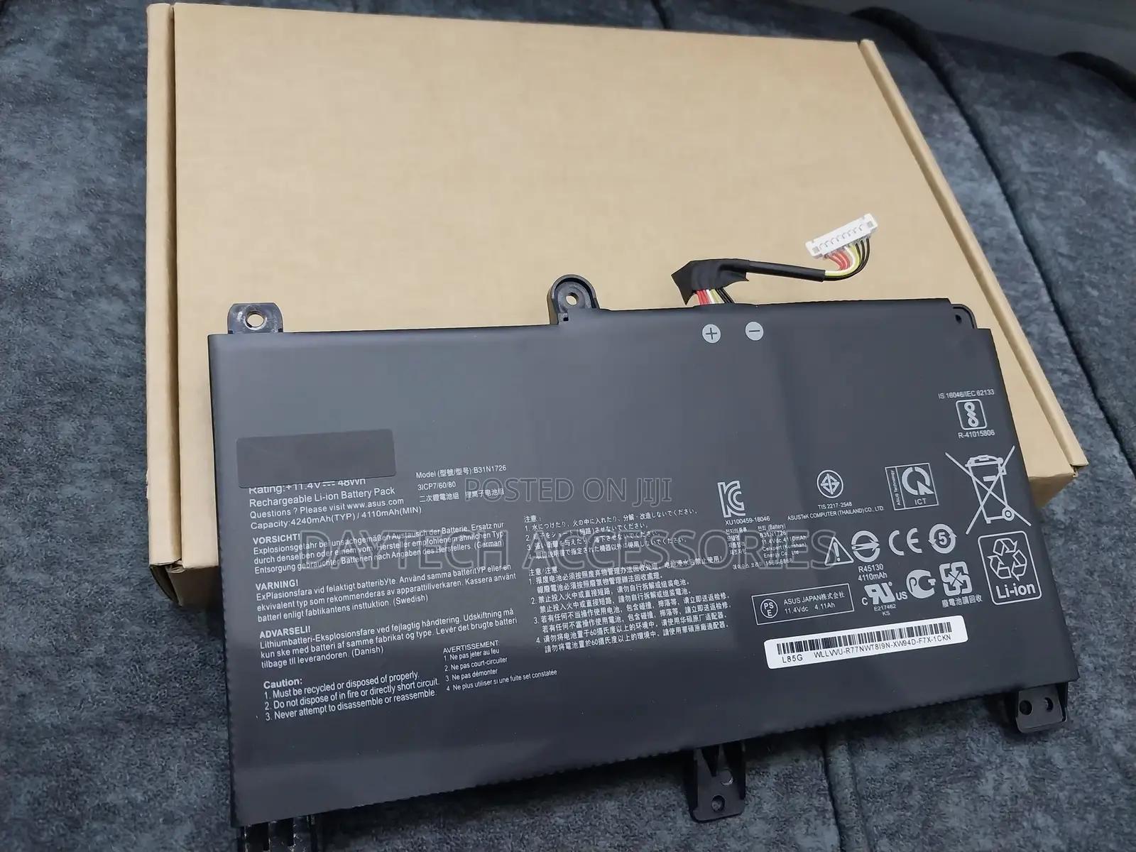 Genuine Original B31n1726- 3icp7/60/80 Laptop Battery for Asus