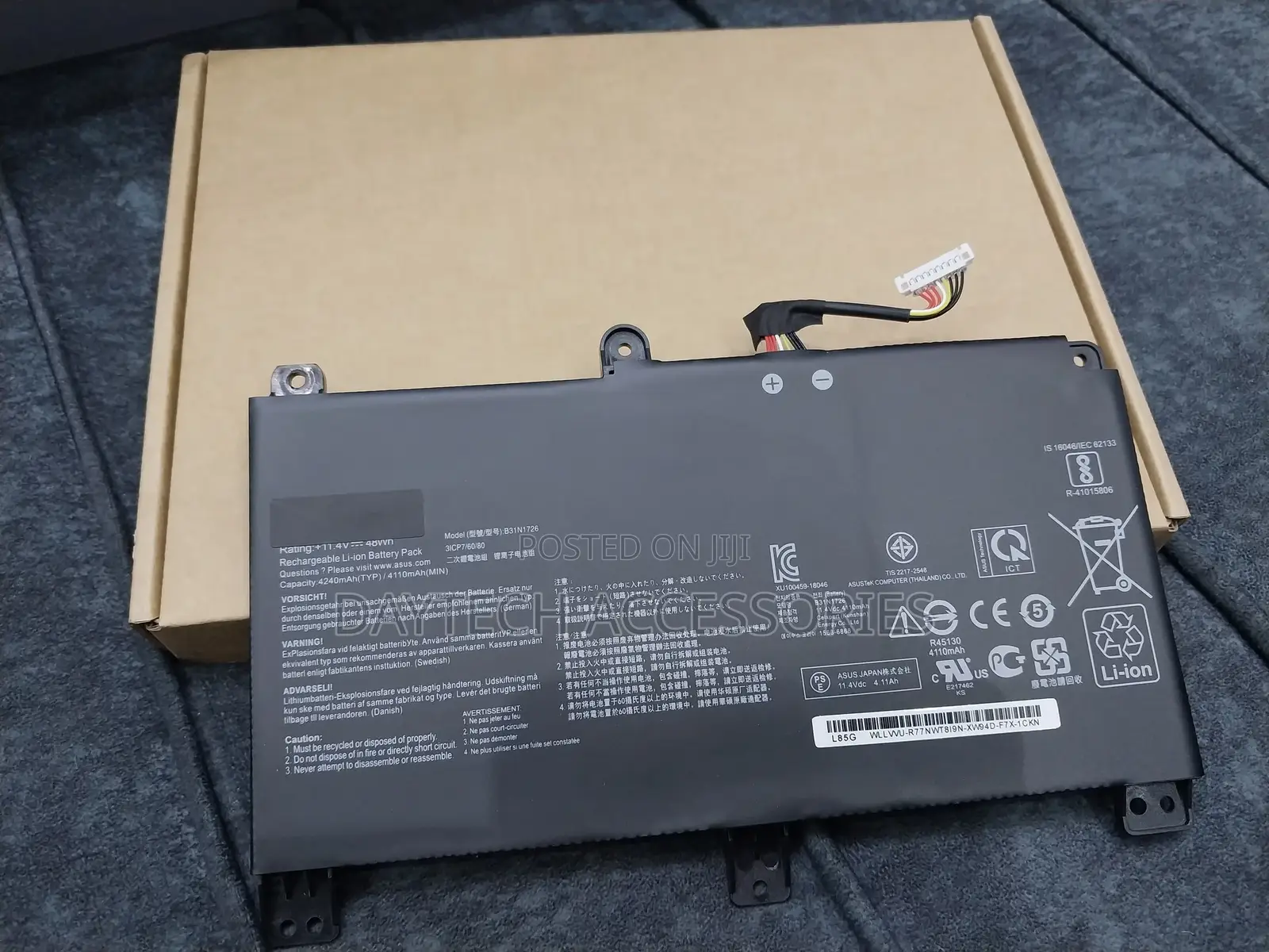 Genuine Original B31n1726- 3icp7/60/80 Laptop Battery for Asus