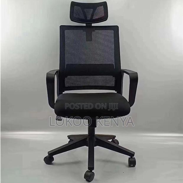 Office Chair :Adjustable Ergonomic Black Chair - thumbnail 4