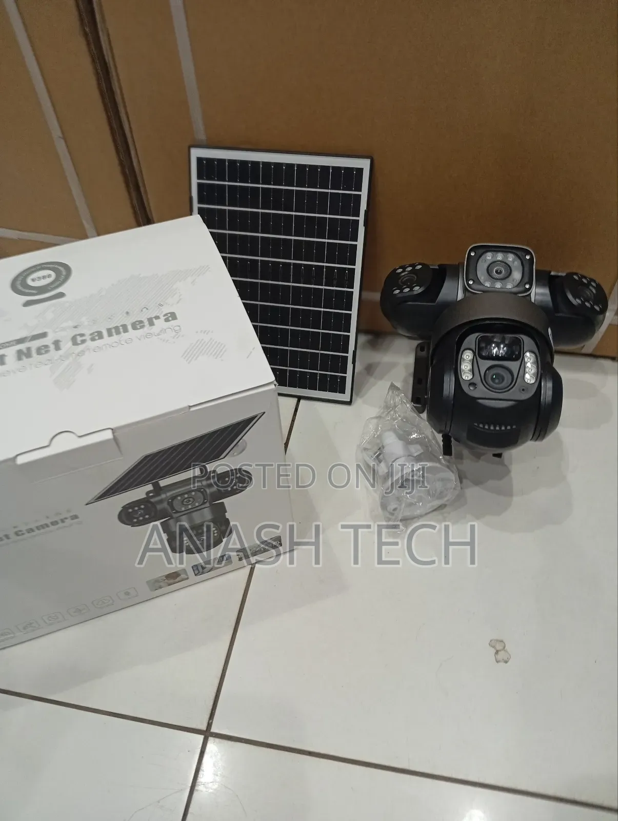 Upgraded Solar V380 Pro Outdoor Tripple Lens Weather Proof CCTV Camera