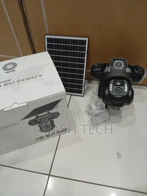 Upgraded Solar V380 Pro Outdoor Tripple Lens Weather Proof CCTV Camera