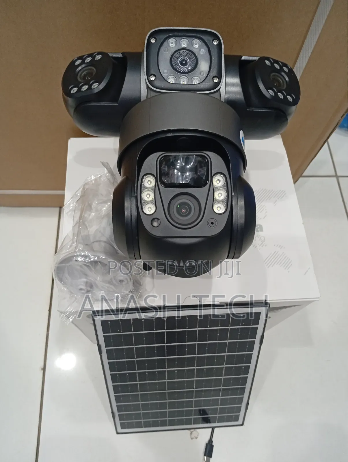 Advanced Solar V380 Pro Outdoor Tripple Lens Weather Proof CCTV Camera