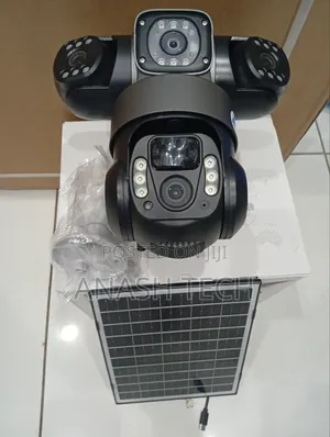 Manageable Solar V380 Outdoor Tripple Lens Weather Proof CCTV Camera