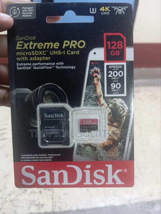 Sandisk Extreme Pro 128gb Micro Sd Card With Adapter - thumbnail 2
