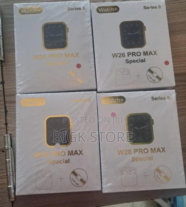 W26 Promax Smart Watch (Pink, Red, White)