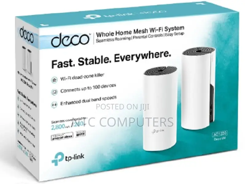 Tp-Link Deco M4 Ac1200 Whole Home Mesh Wi-Fi System (2 Pack)