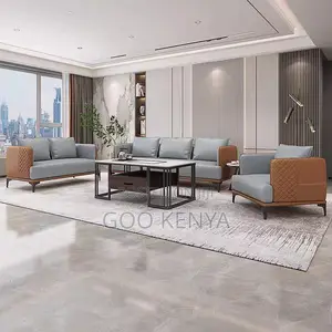 Office Sofa; Office Leather Sofa Set With Ergonomic Design