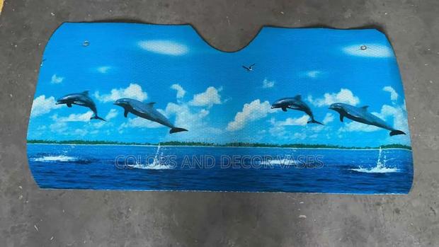Car Windshield Sunshade With Decorative Designs