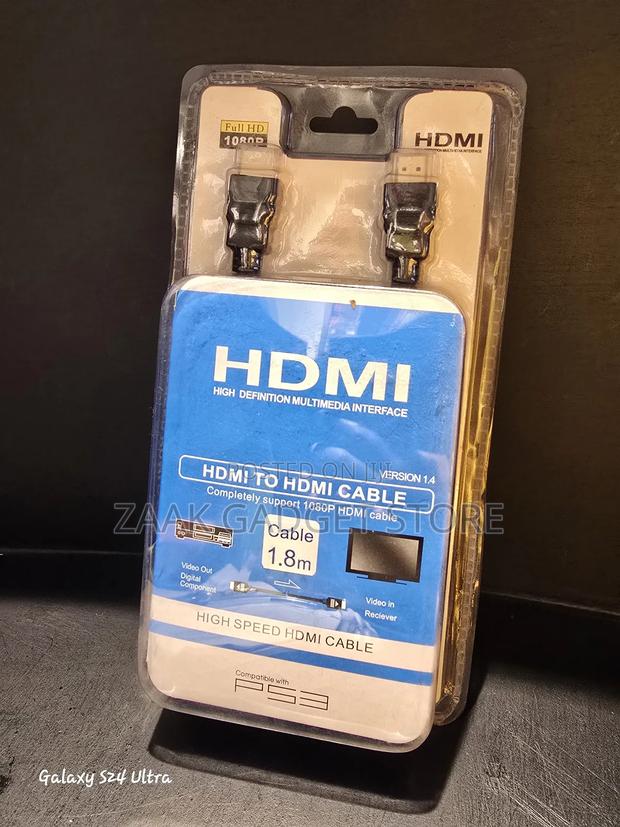 High Speed Hdmi to Hdmi Cable -1.8m Compatible With Ps3 - thumbnail 3