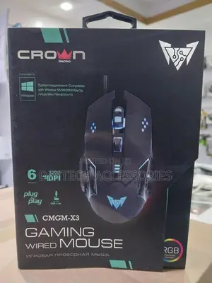 Crown CMGM-X3 - Wired Gaming Mouse, Up to 3200dpi,