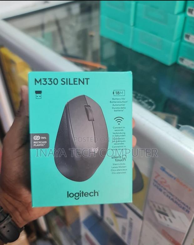 Logitech M330 Silent Plus Wireless Mouse - Black - main view