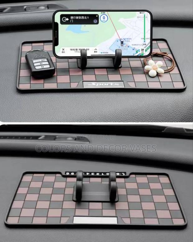 Multifunctional Dashboard Mat With Phone Holder Parking Number