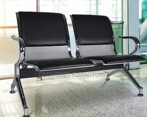 Office Furniture; (2-Seater) Lobby Chair With Chrome--Plated Frame
