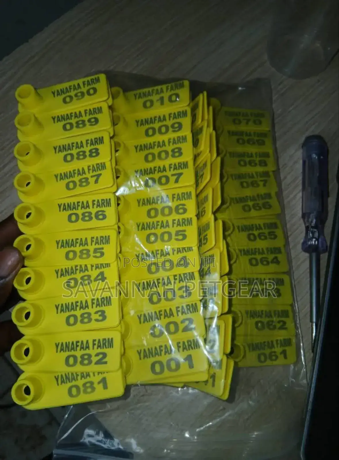 Laser Customized Livestock Ear Tags for Sheep Goats (Tip Twin Tags)