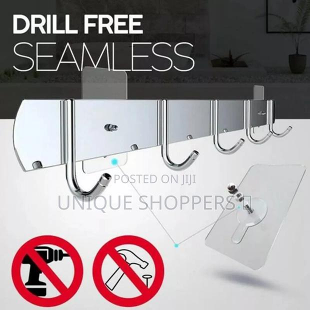 10pcs Strong Adhesive Seamless Sticky Wall Hook With Screw* - thumbnail 6