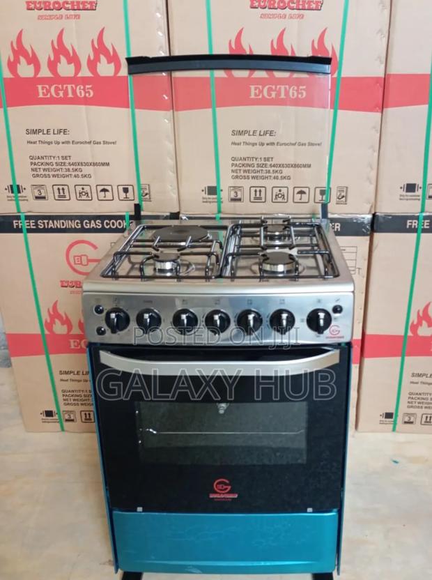 60*65 Eurochef Free Standing 3 Gas Burner +1 Electric Cooker