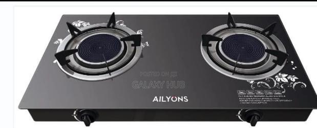 Ailyons 2 Burner Glass Top Gas Cooker Infrared Double Burner