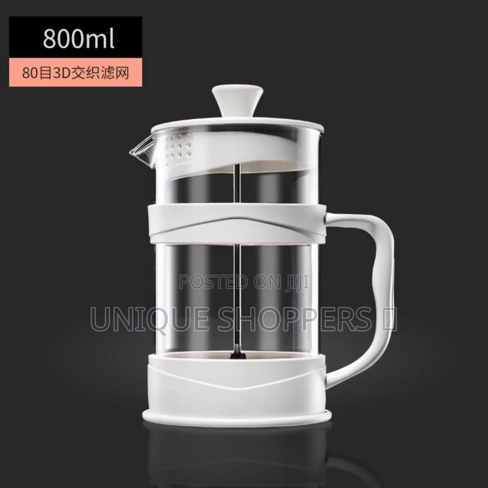1000ml French Press Coffee Maker Thickened Glass 3-level Stainless