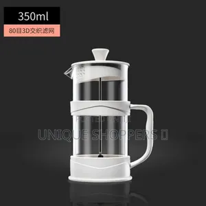 1000ml French Press Coffee Maker Thickened Glass 3-level Stainless