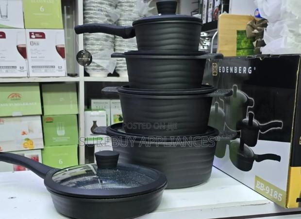 Edenberg Eb9186 Black 10pcs Cookware Sets - main view