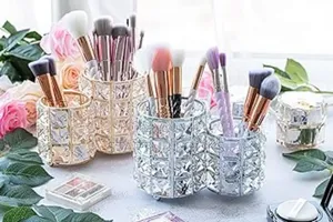 Makeup Brushes Organizer +Free Brushes + 2pcs Beauty Blender
