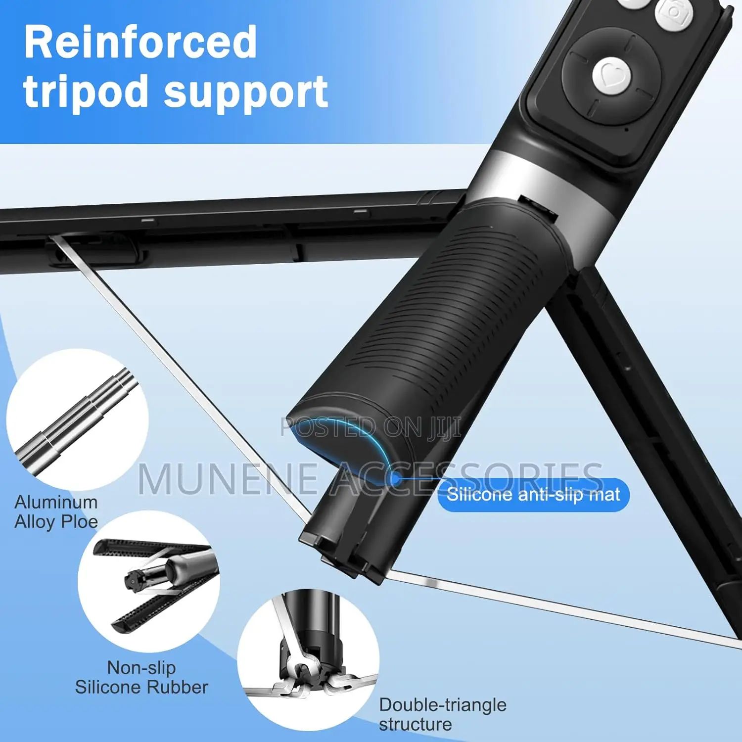 1.7m Selfie Stick Tripod With Fill Light, Bluetooth Remote Control