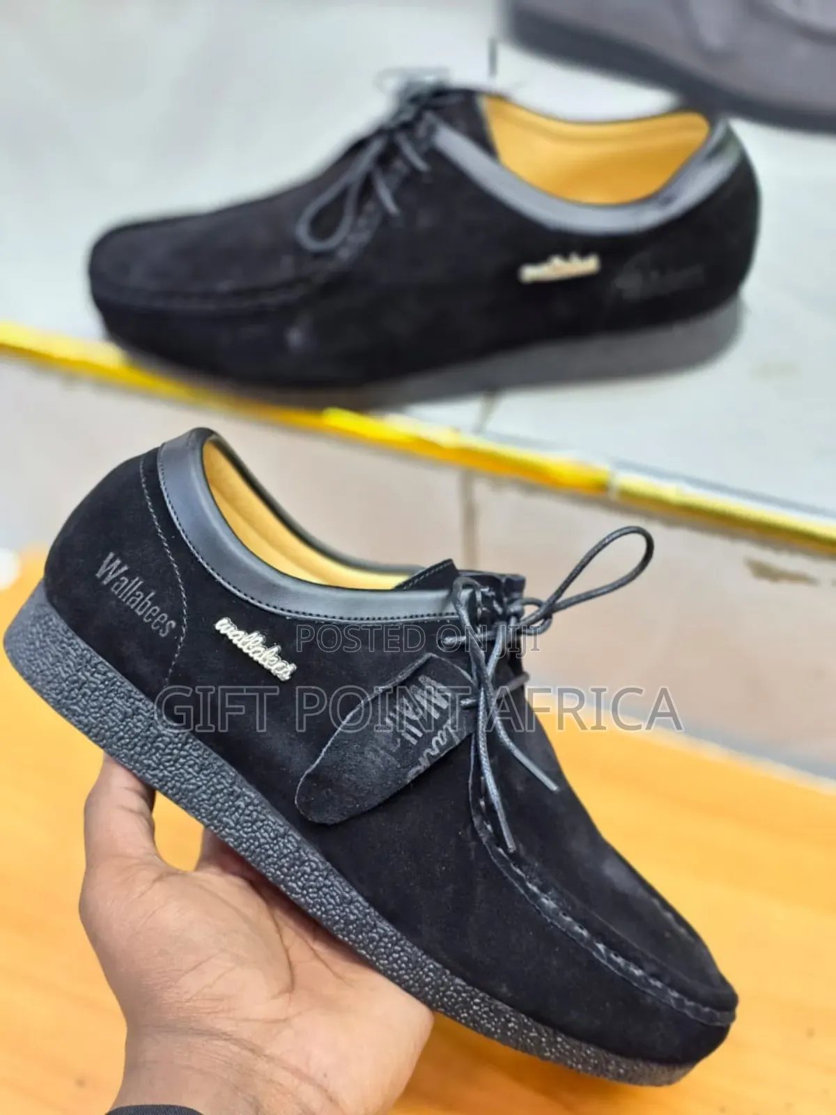 Black Clarks Wallabees