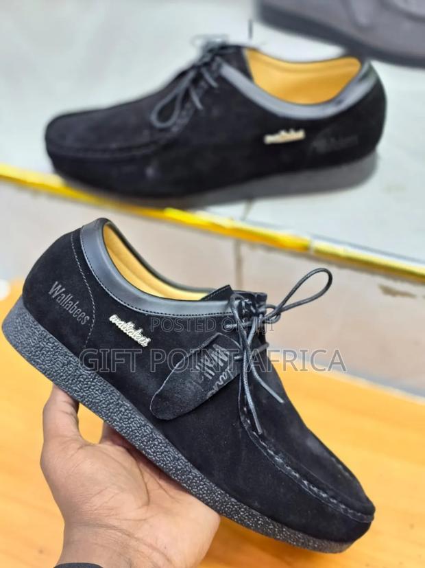 Black Clarks Wallabees - main view
