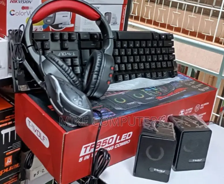 Gaming Keyboard Mouse Headset Set Speaker 5 in 1