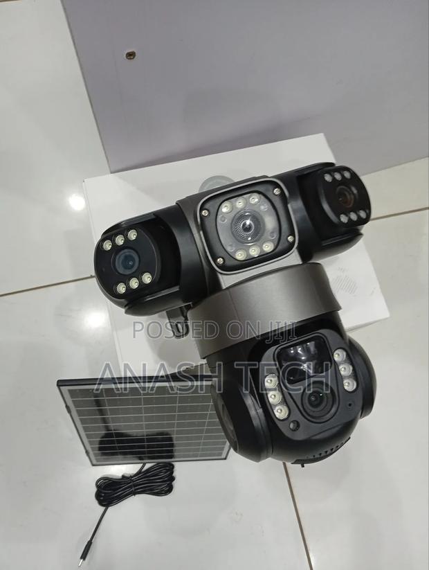 Triple Screen Wifi Colored Night Vision V380 Ptzsolar CCTV Camera - main view