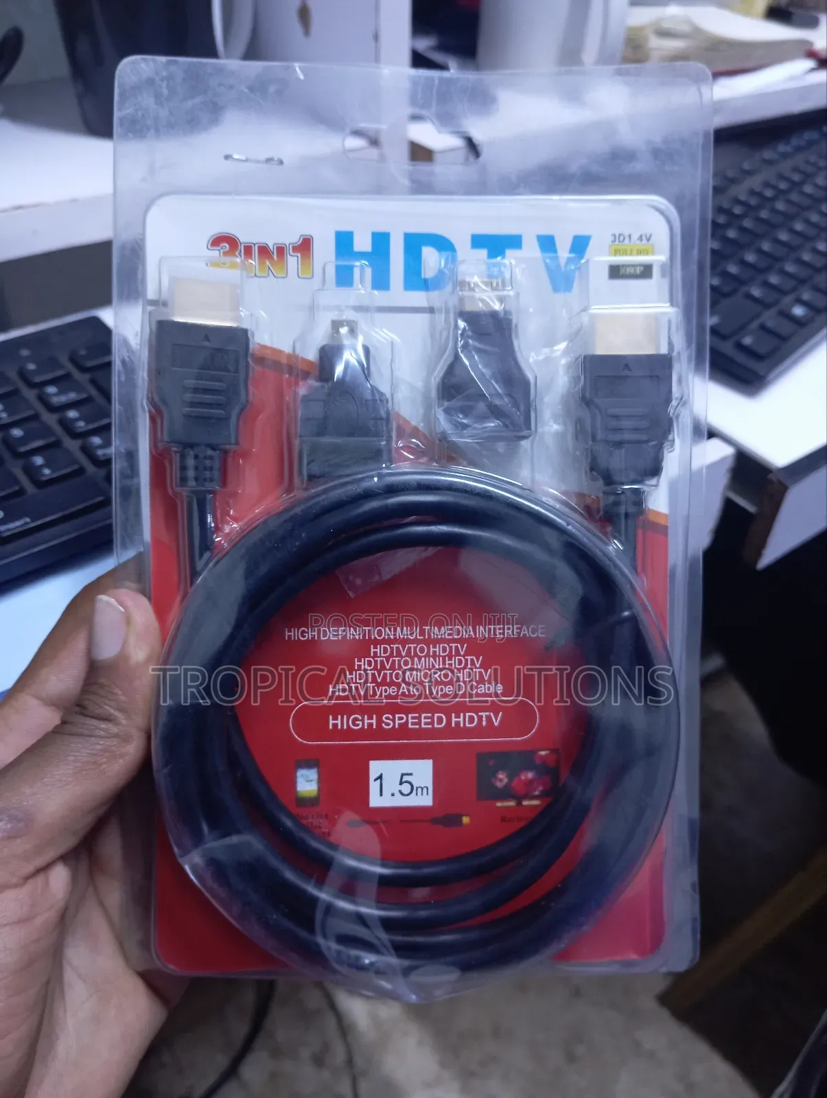 HDTV 3 in 1 Cable High Speed HDTV Cable