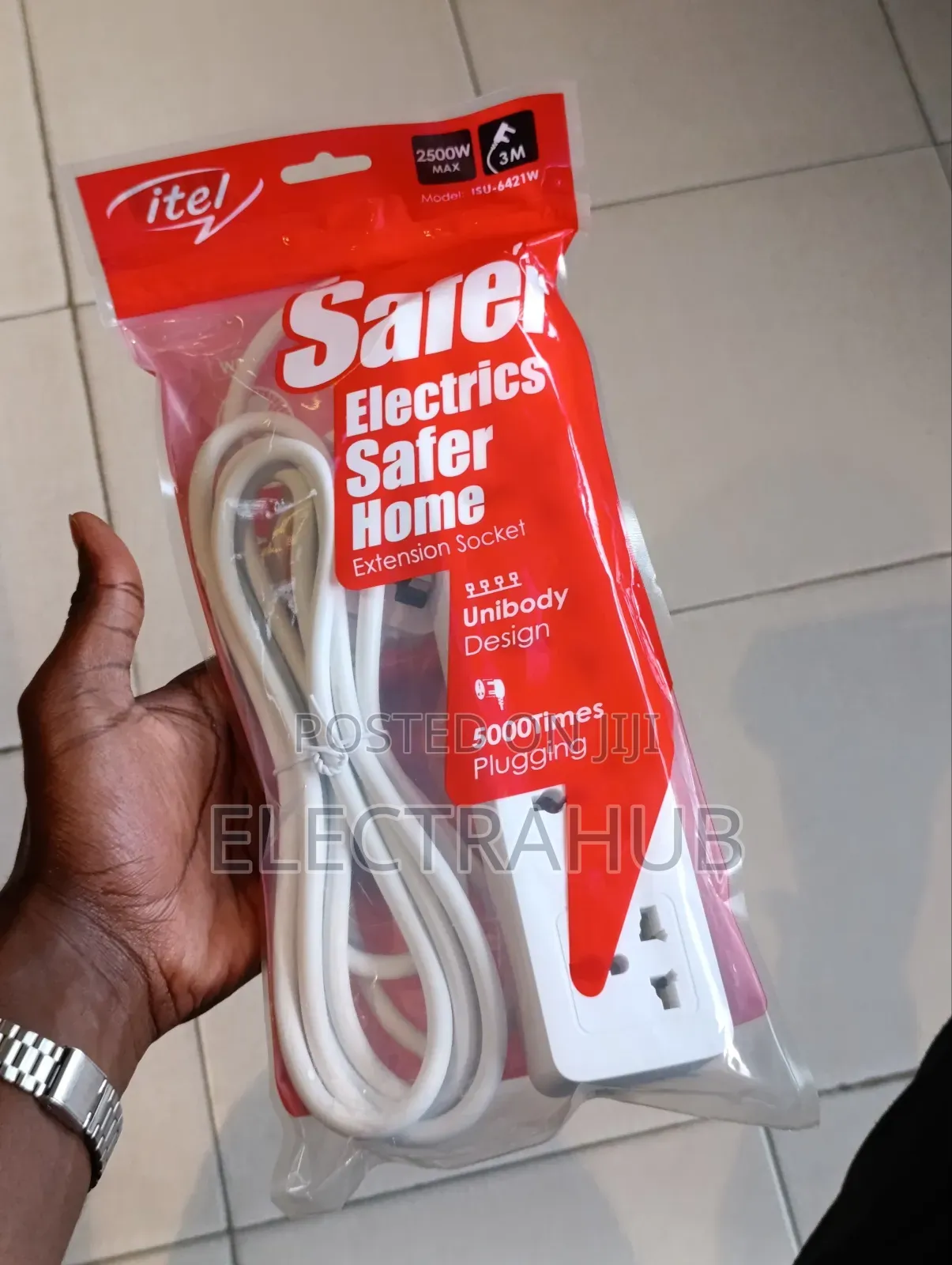 Itel 4 Way Extension 250v 10a 2500w Max 3m Extension