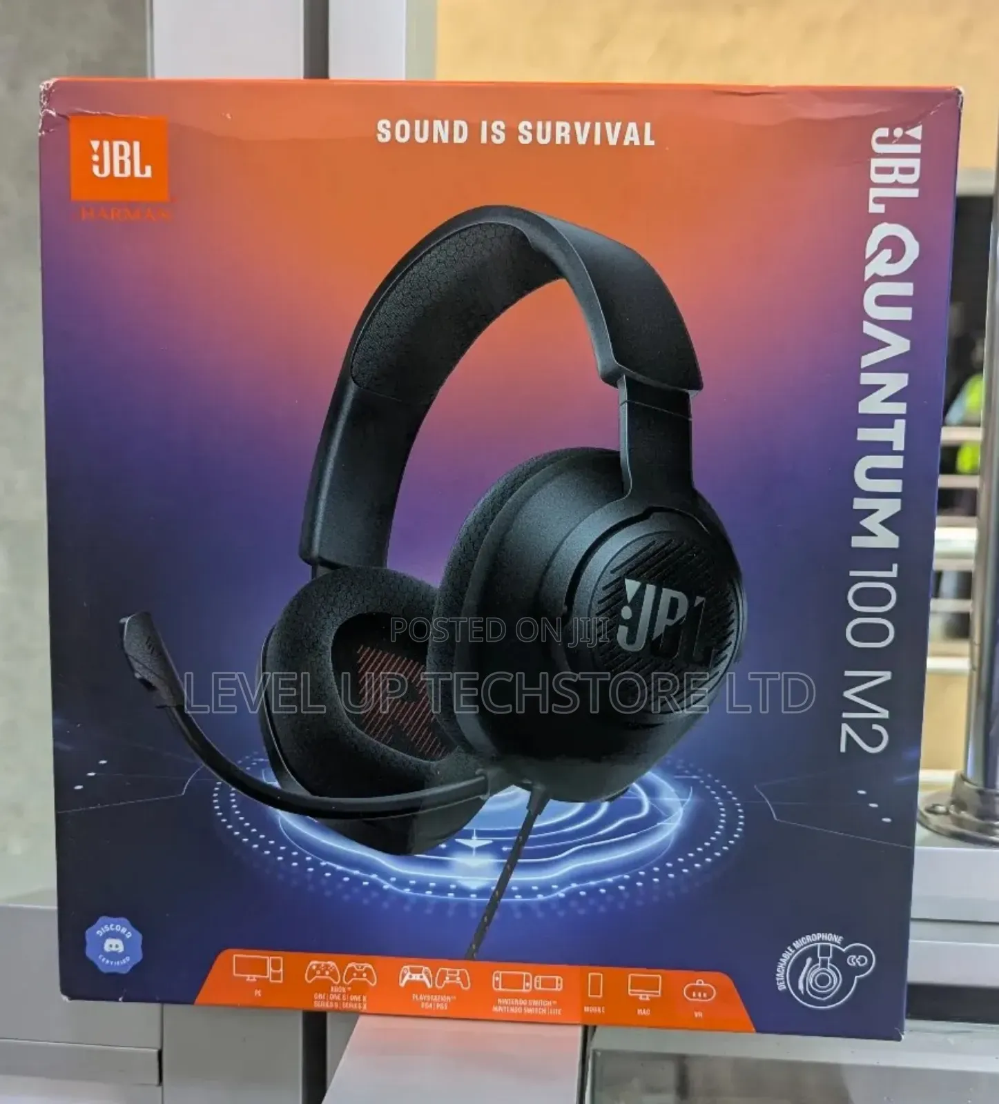 JBL Quantum 100m2 - Wired Over-Ear Gaming Headset (Black)