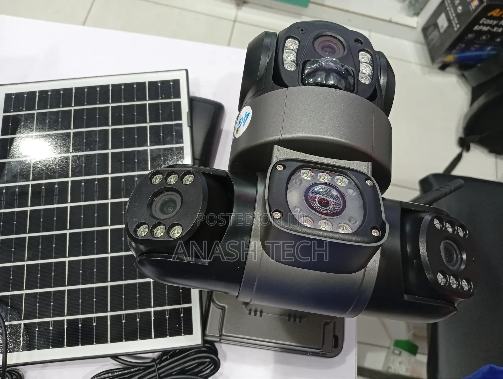 Wifi PTZ Solar Camera V380 Tripple Lens CCTV