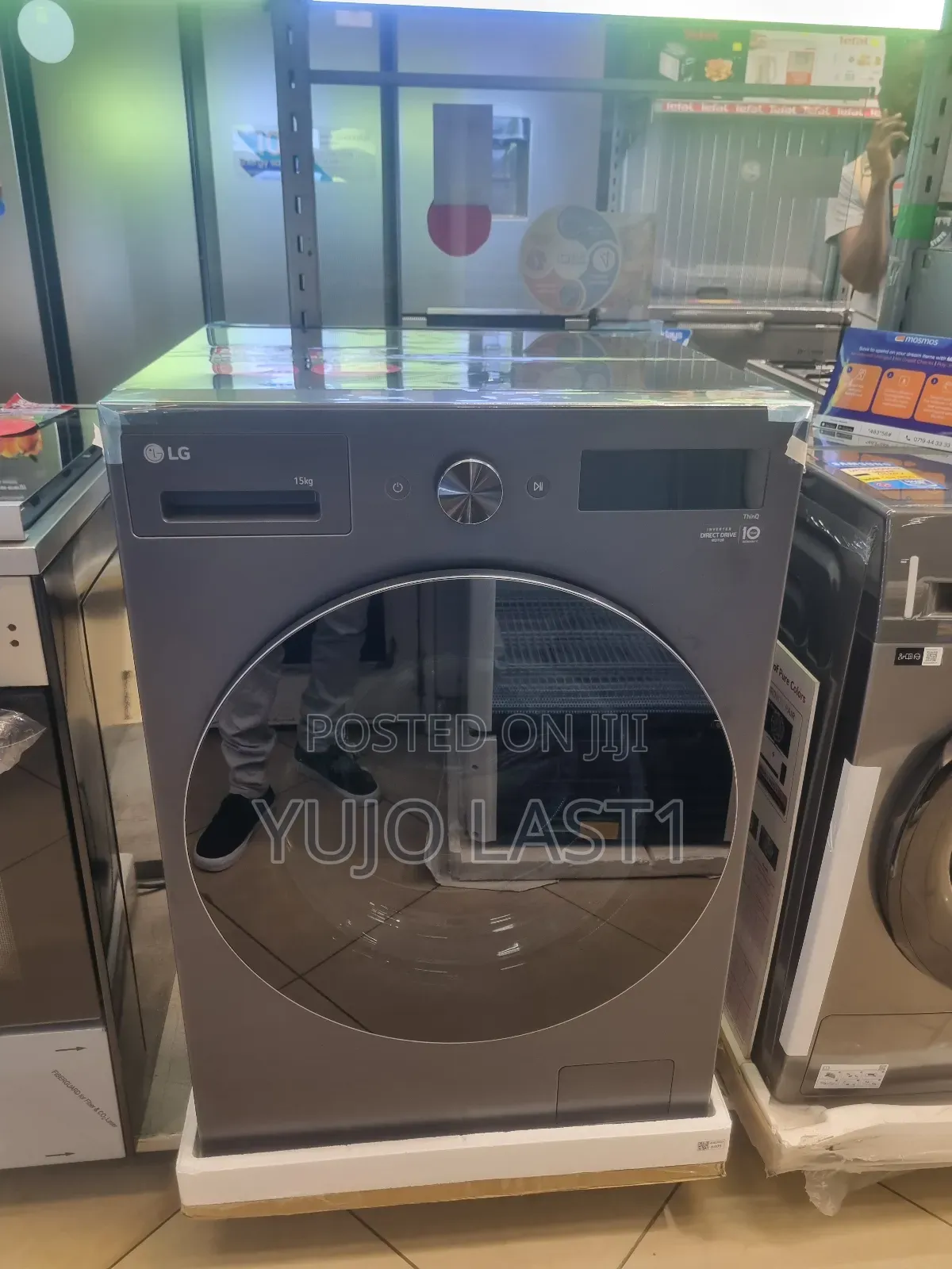 Lg F0z6dyp24 Front Load Washing Machine – Silver 15kg – 6 Motion Ai