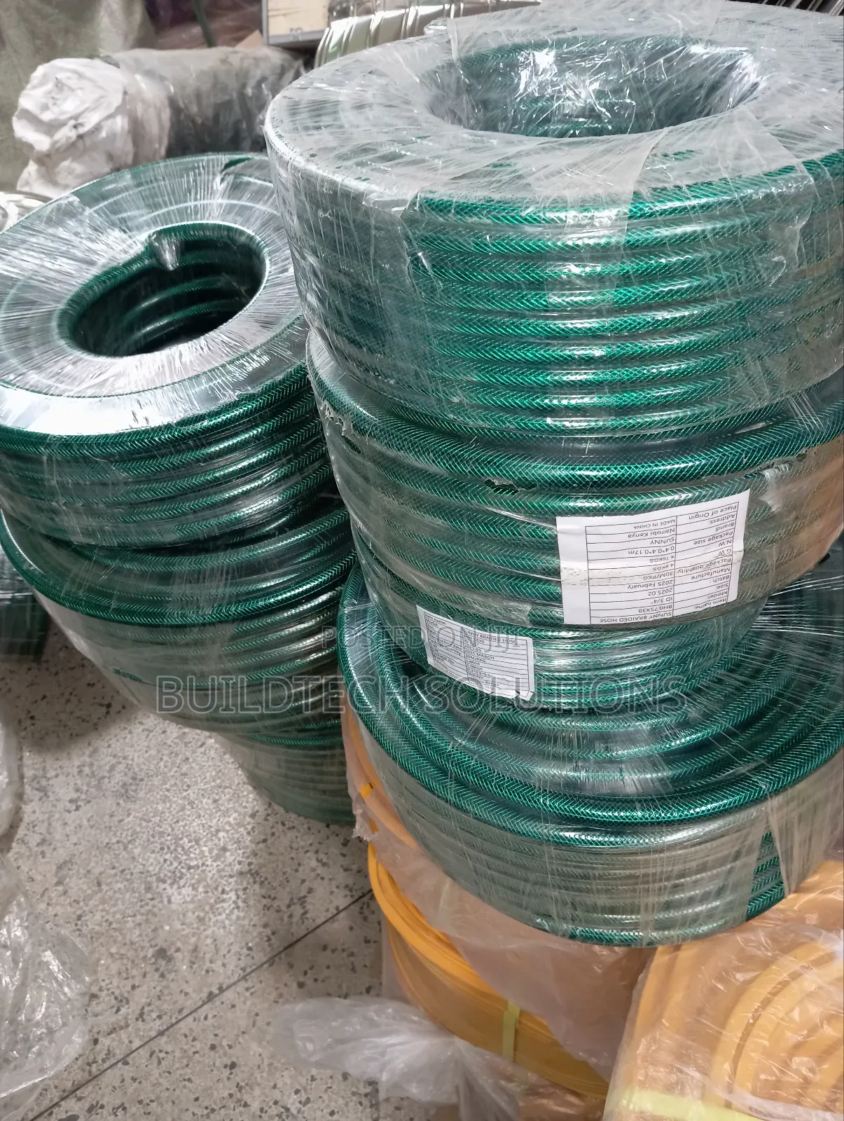 Green Braided Hose Pipe/ Flex Braid 1" 30 MTRS