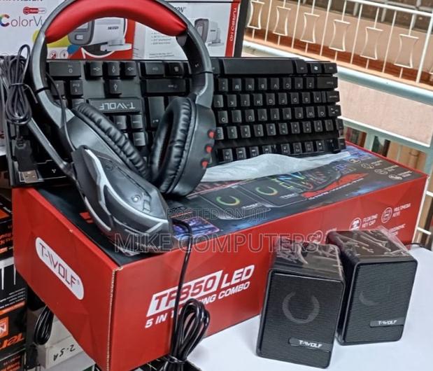 Gaming Keyboard for Pc and Playstation Headset 5 In1