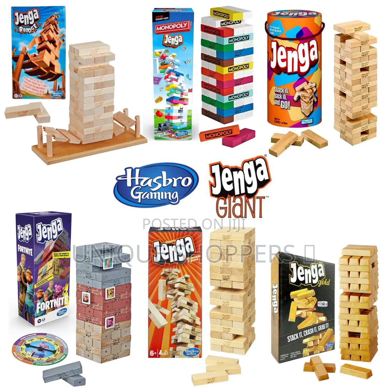 Plastic Jenga Blocks Games Available