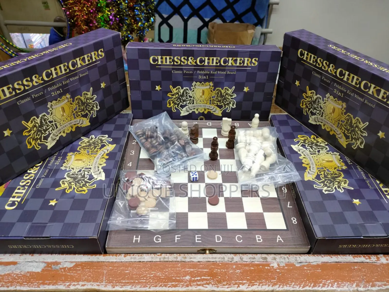 Chess and Checkers Board Game Available