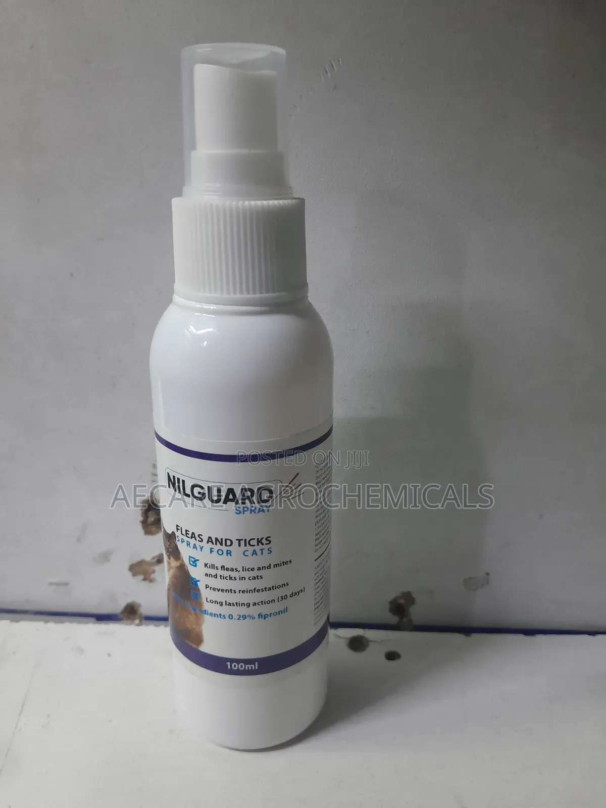 Nilguard Cat Spray for Killing Flea, Lice, Mites, and Ticks 100ml