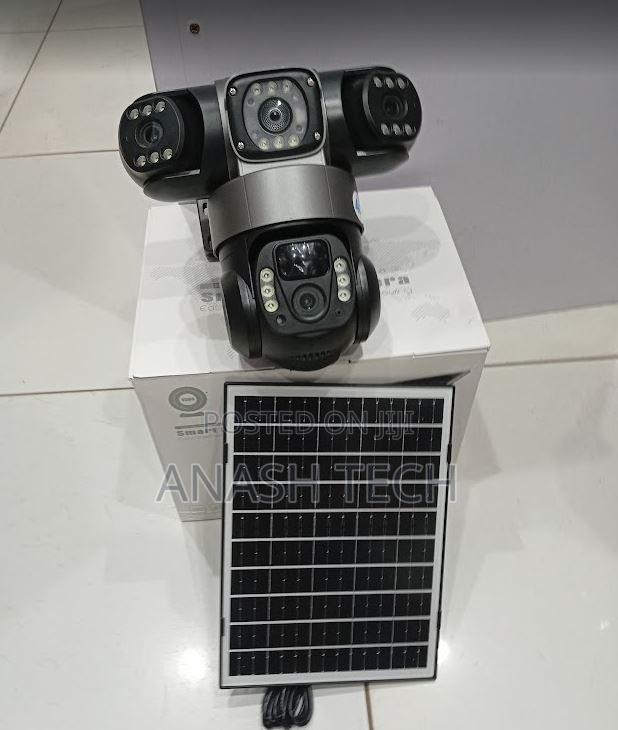 Wireless Wifi V380 Tripple Lens Solar CCTV Camera