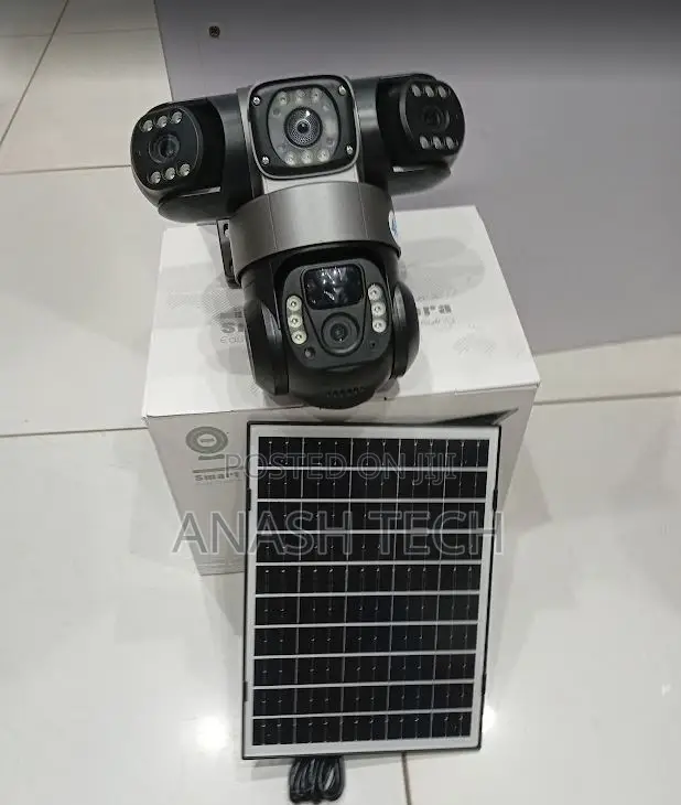 Wireless Wifi V380 Tripple Lens Solar CCTV Camera