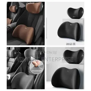 2 Piece Memory Foam Car Headrest Lumbar Support