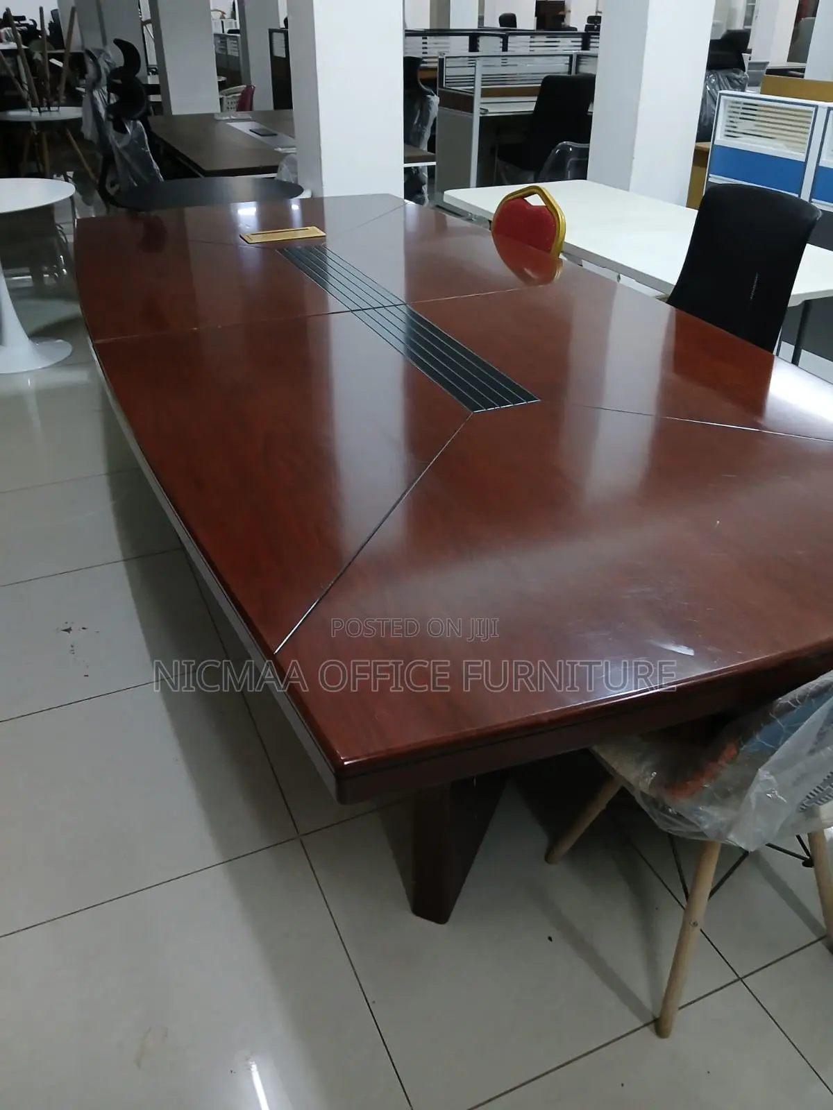 3m Executive Mahogany Polished Boardroom Table