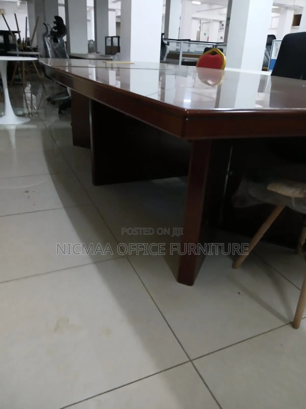 3m Executive Mahogany Polished Boardroom Table
