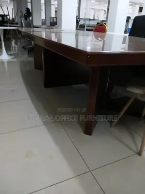3m Executive Mahogany Polished Boardroom Table